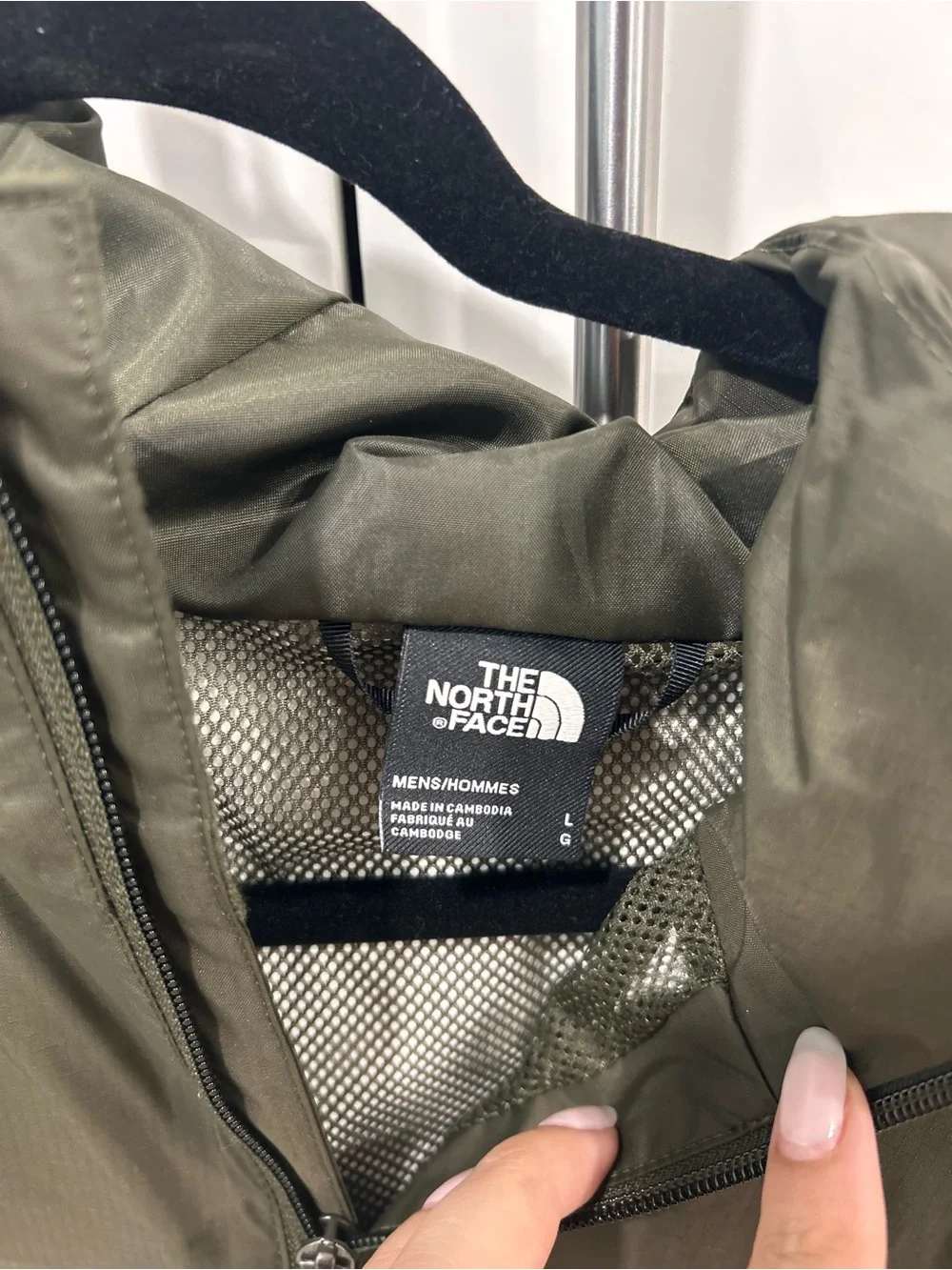 The North Face Olive Hooded Kids Rain Shell